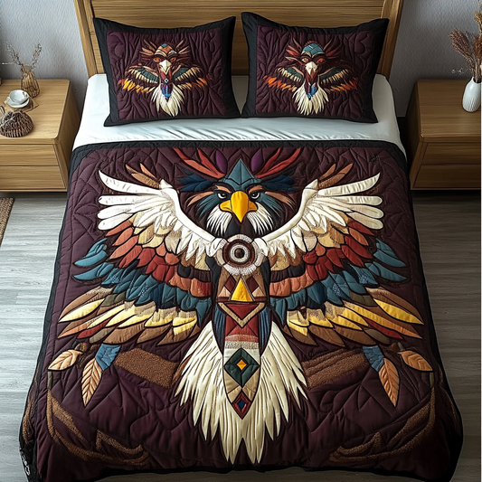 Nature Totem 3-Piece Quilted Bedding Set NCU0NVH078
