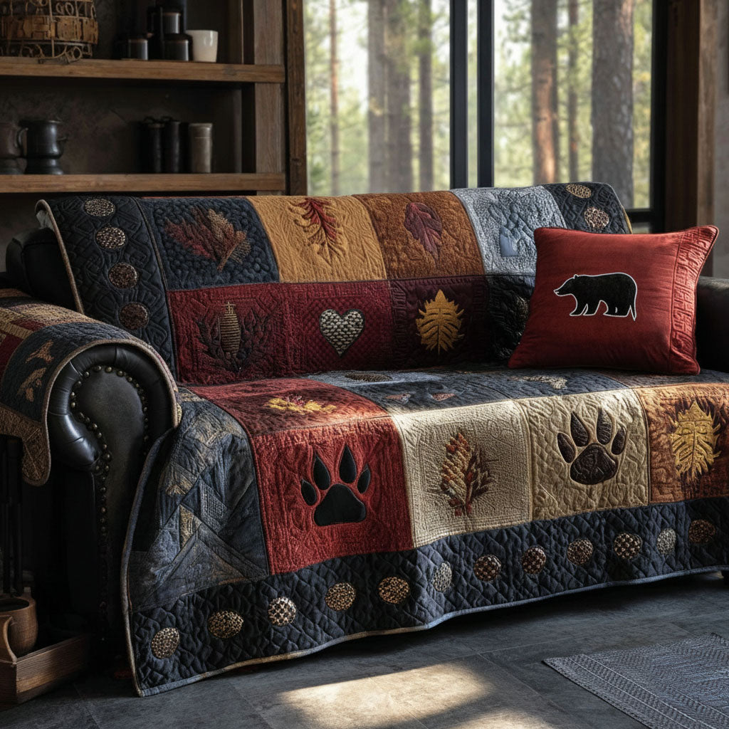 Nature Tracks Quilted Sofa Cover NCU0PTT2619