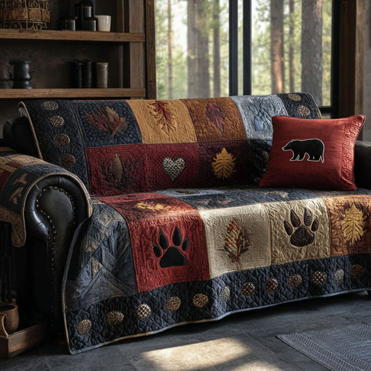 Nature Tracks Quilted Sofa Cover NCU0PTT2619