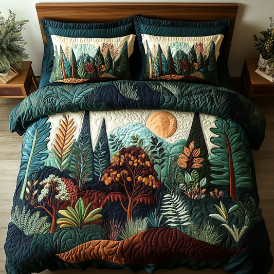 Nature Trail 3-Piece Quilted Bedding Set NCU0NVH729