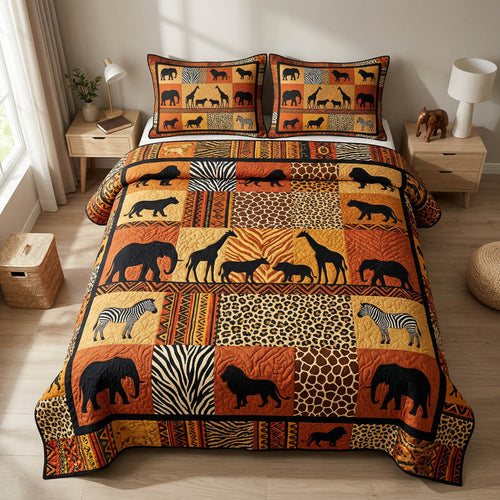 Nature Tribe 3-Piece Quilted Bedding Set NCU0NTD1838