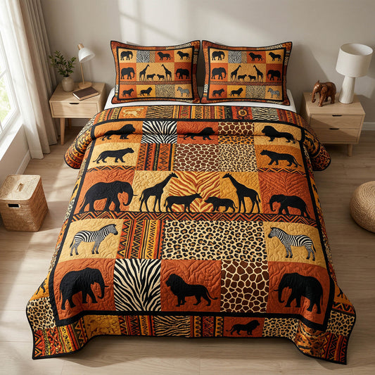 Nature Tribe 3-Piece Quilted Bedding Set NCU0NTD1838