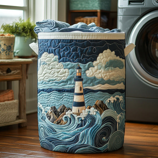Nautical Glow Quilted Laundry Basket NCU0DV754
