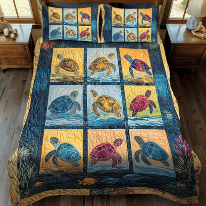Nautical Haven 3-Piece Quilted Bedding Set NCU0TL1475