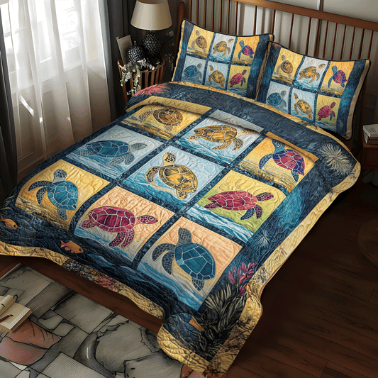 Nautical Haven 3-Piece Quilted Bedding Set NCU0TL1475