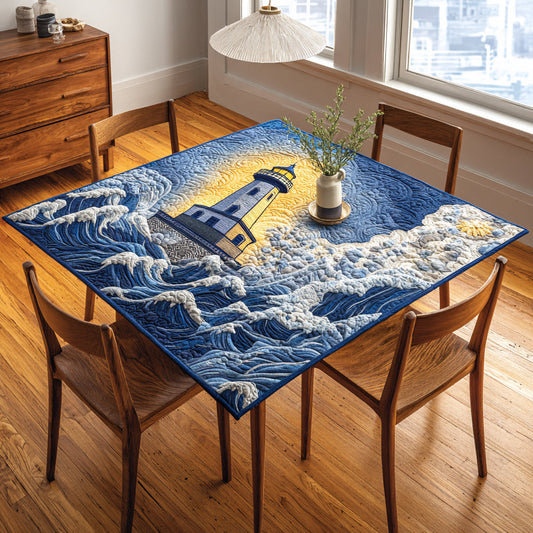 Nautical Lighthouse Quilted Table Topper NCU0HNH239