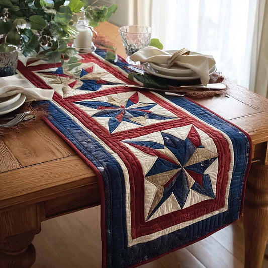 Nautical Star Quilted Table Runner NCU0DQQ0527