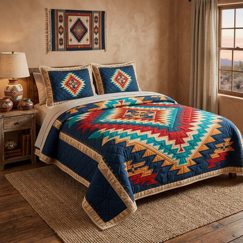 Navajo Heritage 3-Piece Quilted Bedding Set NCU0DQQ0707