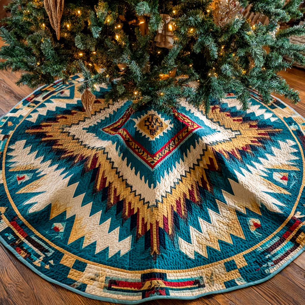 Navajo Radiant Cross Quilted Tree Skirt NCU0NXD1029