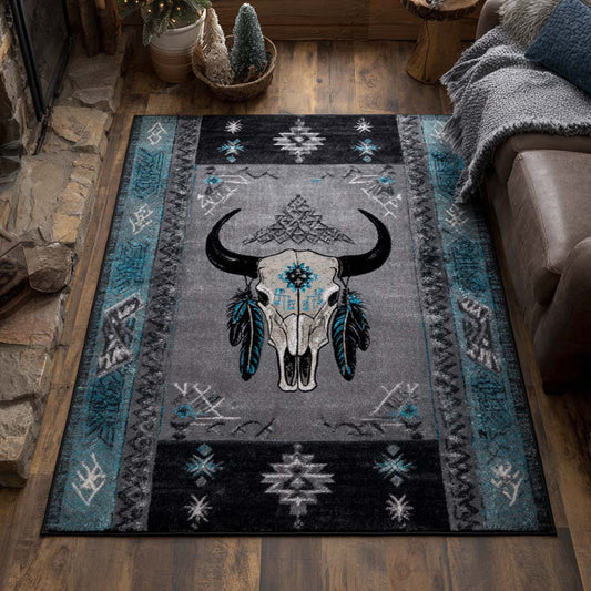 Navajo Sky Skull Area Rug NCU0NXD1220