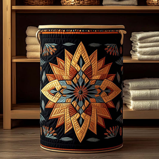Navajo Star Quilted Laundry Basket NCU0DQQ057