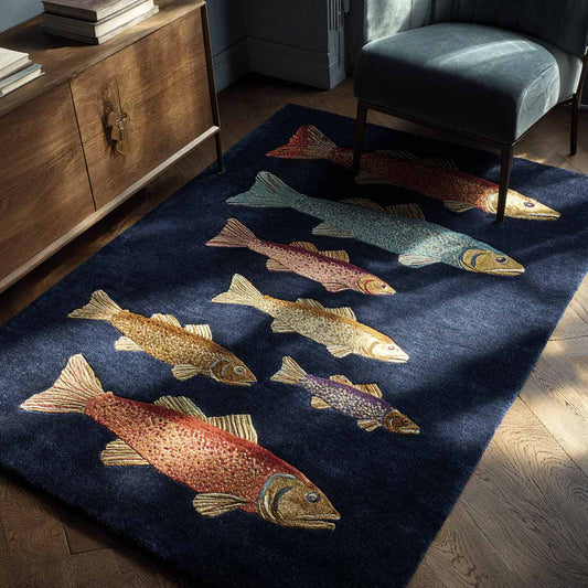 Navy Drift Area Rug NCU0NXD1667