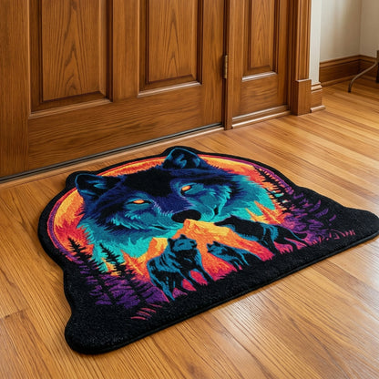 Neon Wolf Custom Shape Doormat NCU0NNT3130