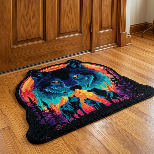 Neon Wolf Custom Shape Doormat NCU0NNT3130