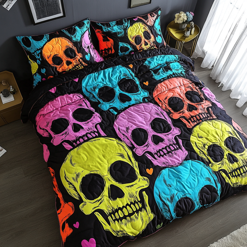 Neon Bones Duvet Cover Set NCU0DDK249