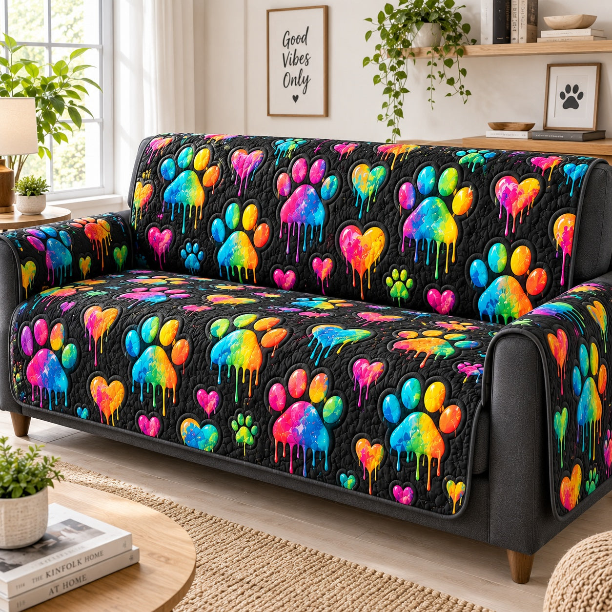 Neon Chroma Tracks Quilted Sofa Cover NCU0PVL1009