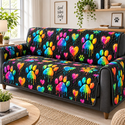 Neon Chroma Tracks Quilted Sofa Cover NCU0PVL1009