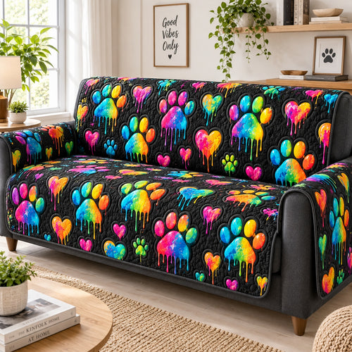 Neon Chroma Tracks Quilted Sofa Cover NCU0PVL1009
