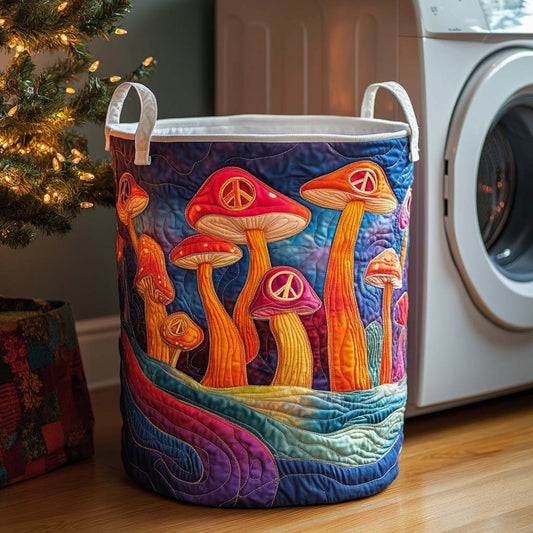 Neon Fungi Dreams Quilted Laundry Basket NCU0NXD1046