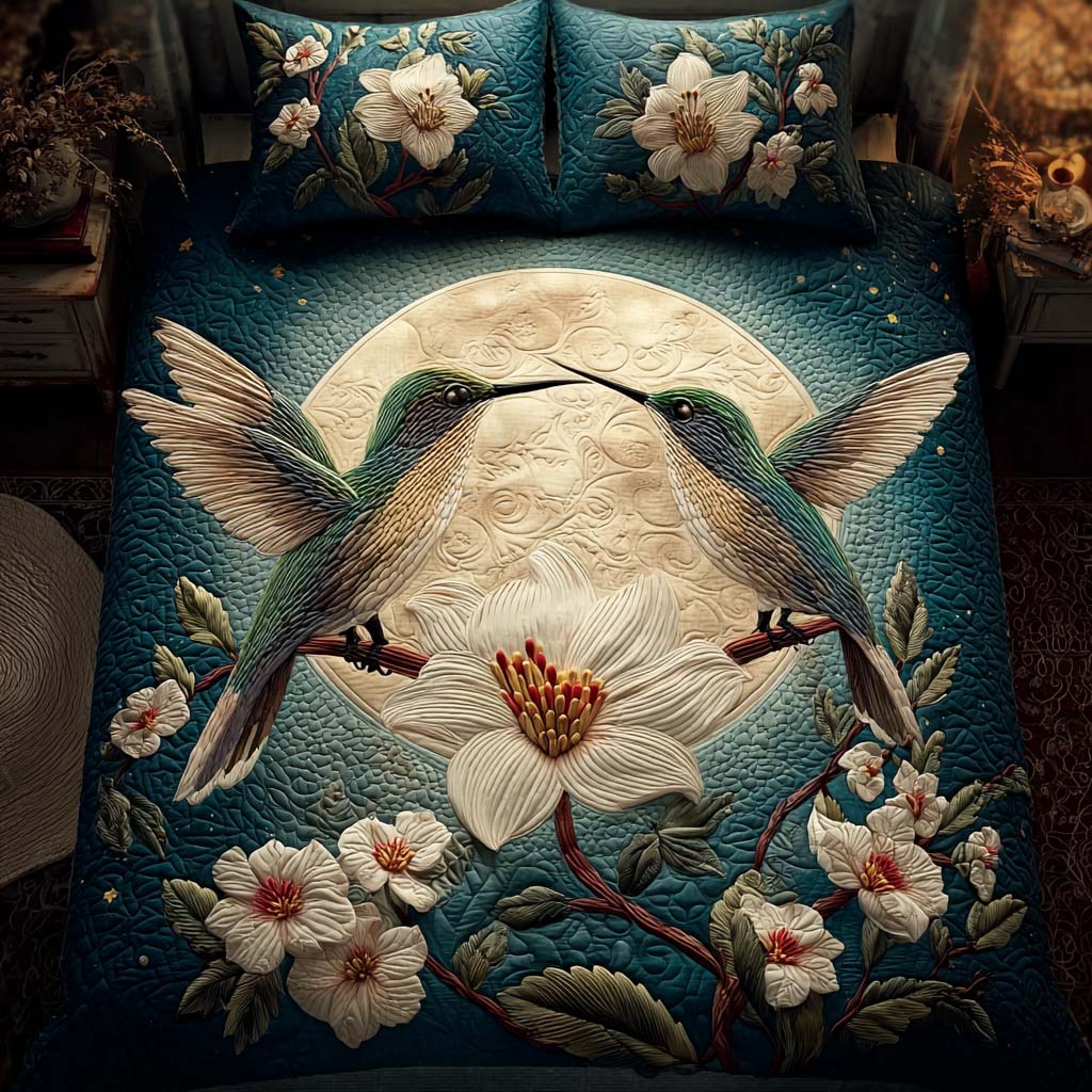 Night Bloom 3-Piece Quilted Bedding Set NCU0DQQ0134
