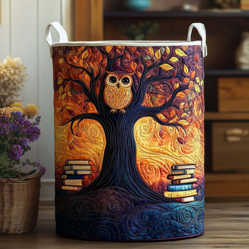 Night Owl Library Quilted Laundry Basket NCU0NXD1118