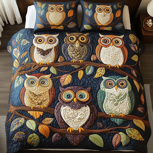 Night Perch 3-Piece Quilted Bedding Set NCU0VH813