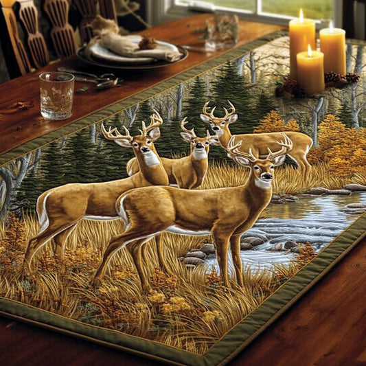 Night Stag Quilted Table Runner NCU0NNT1913