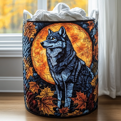 Night Wolf Quilted Laundry Basket NCU0DDK980
