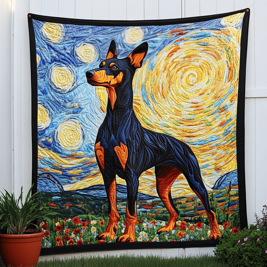 Nightscape Doberman Quilted Blanket NCU0NNT821