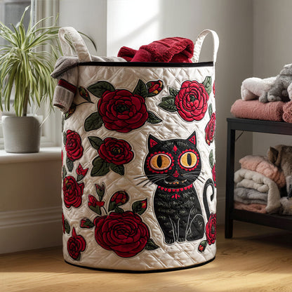 Nine Lives in Bloom Quilted Laundry Basket NCU0PTT1133