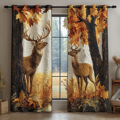 Noble Deer Quilted Curtains NCU0DDK1940