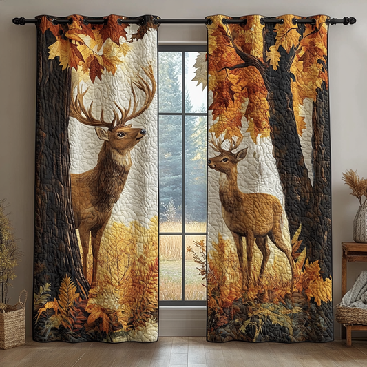 Noble Deer Quilted Curtains NCU0DDK1940