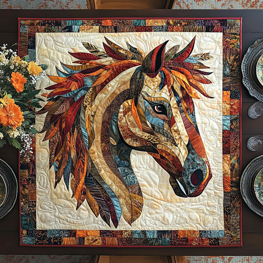 Noble Horse Quilted Table Topper NCU0DDK549
