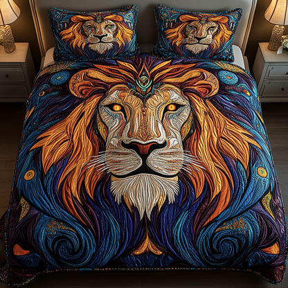 Noble Mane 3-Piece Quilted Bedding Set NCU0VH320