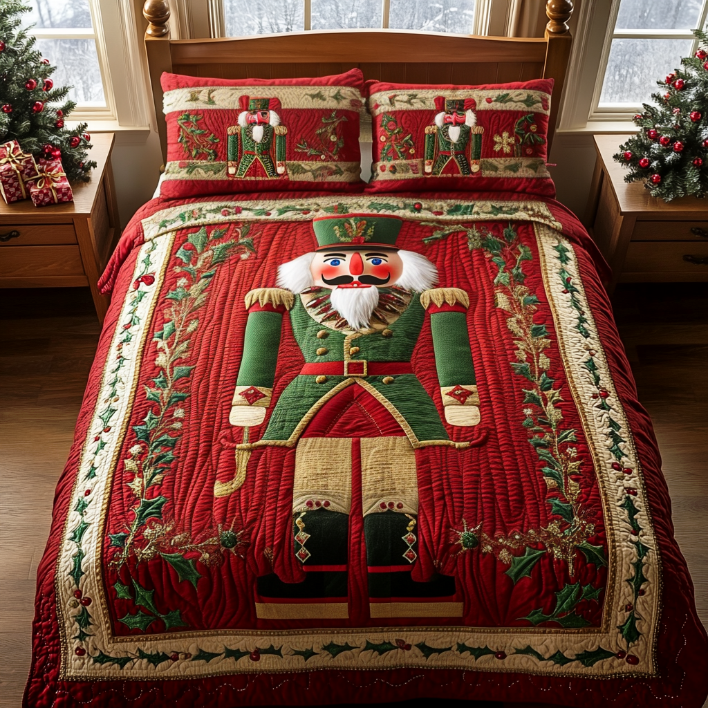 Noble Nutcracker Knight Quilted Bedding Set NCU0DV1754