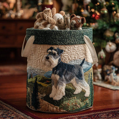 Noble Schnauzer Quilted Laundry Basket NCU0DV1087