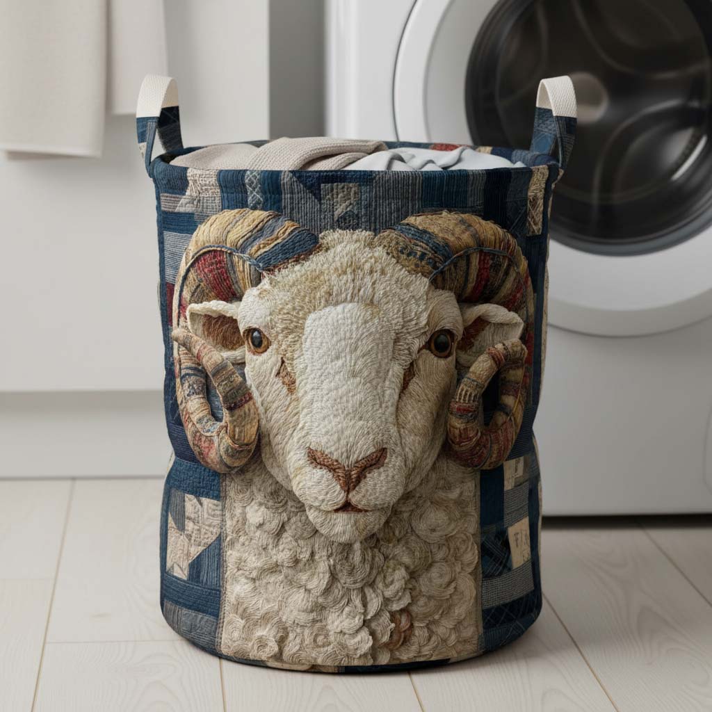Noble Sheep Quilted Laundry Basket NCU0HNH921
