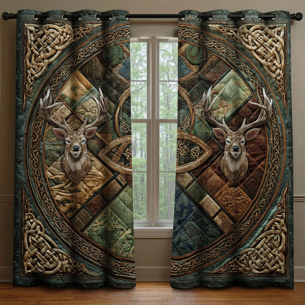 Noble Stag Quilted Curtains NCU0PTT2186