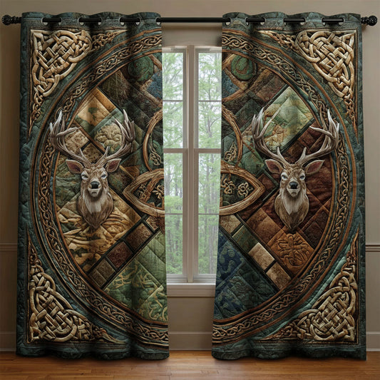 Noble Stag Quilted Curtains NCU0PTT2186