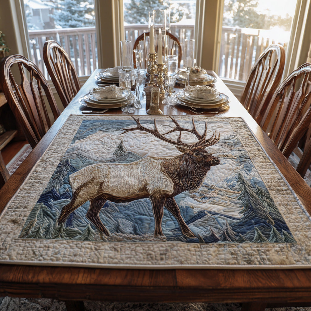 Noble Stag Quilted Table Topper NCU0DV956 – Quiltnest