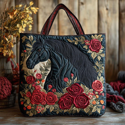 Nocturne Rose Elegance Quilted Tote Bag NCU0NXD794