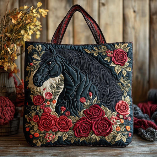 Nocturne Rose Elegance Quilted Tote Bag NCU0NXD794