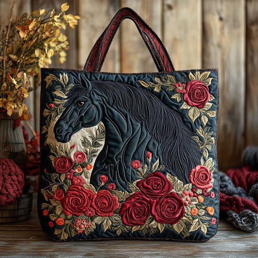 Nocturne Rose Elegance Quilted Tote Bag NCU0NXD794