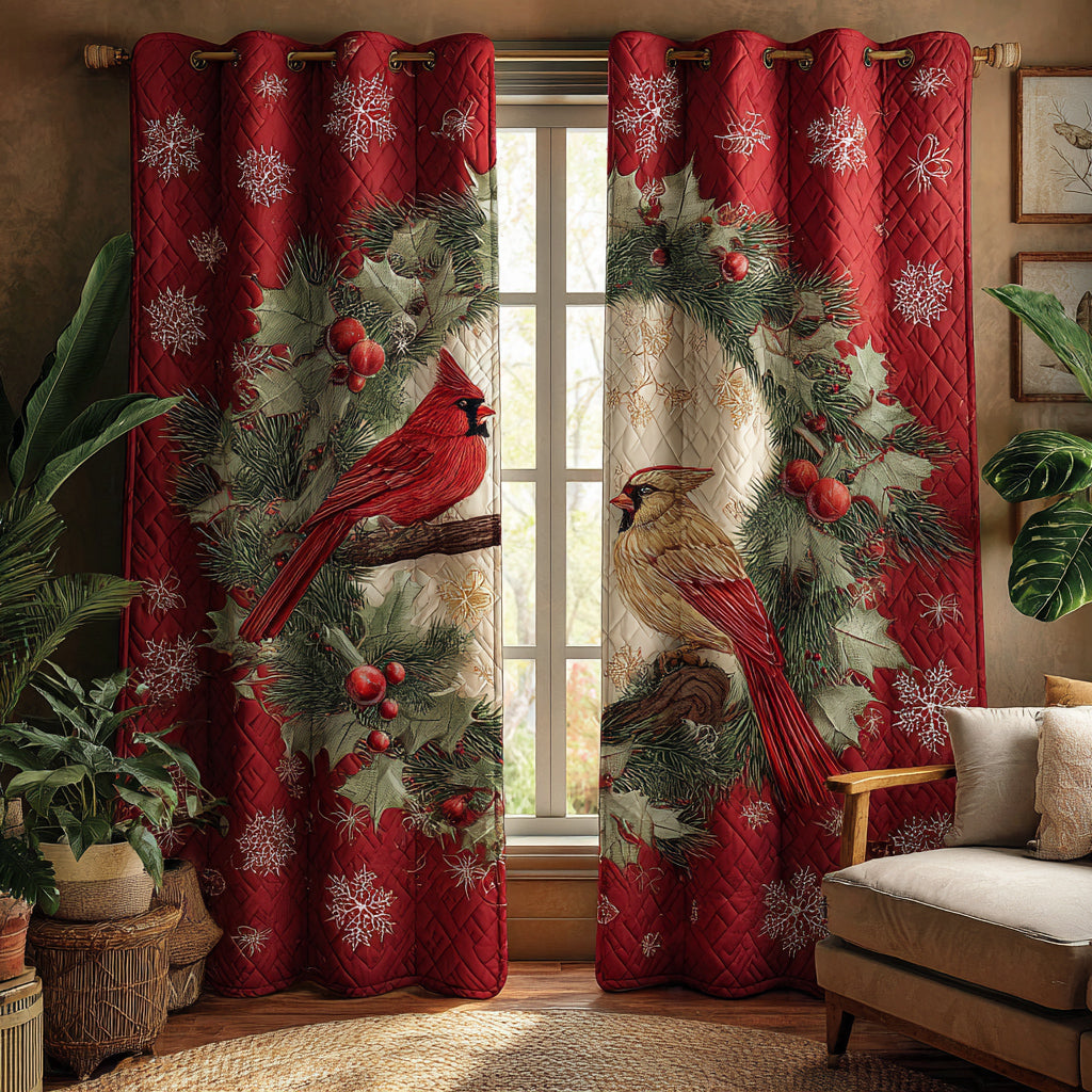 Noel Cardinal Quilted Curtains NCU0HNH578