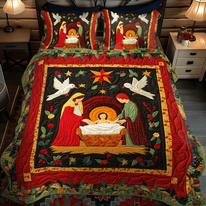 Noel Night Comfort 3-Piece Quilted Bedding Set NCU0PD759