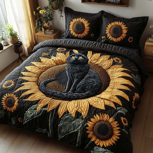 Noir Sun 3-Piece Quilted Bedding Set NCU0NXD216