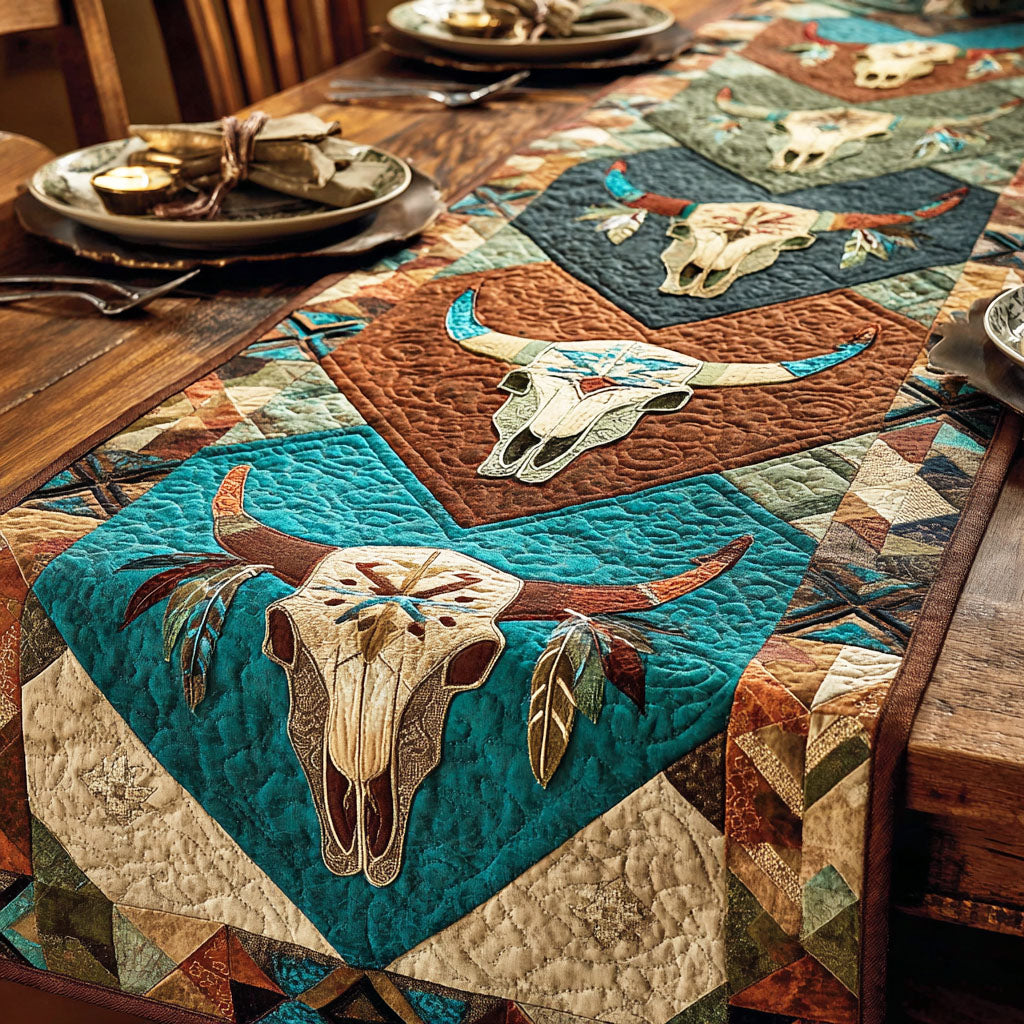 Nomad Skull Quilted Table Runner NCU0NTD1733