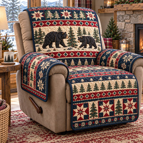 Nordic Bear Quilt Quilted Sofa Cover NCU0NTD2362
