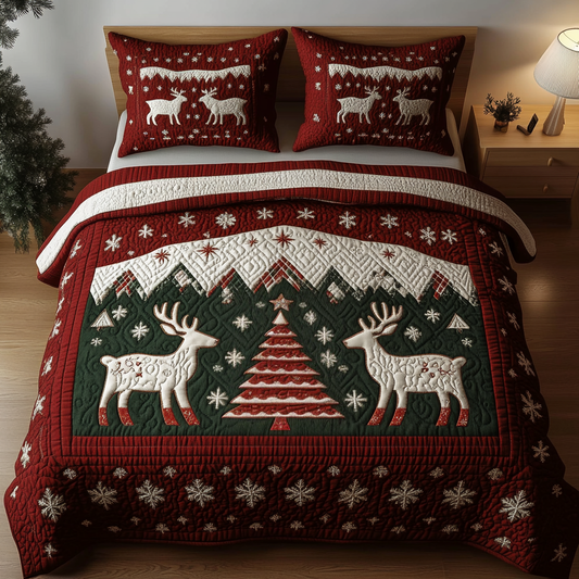 Nordic Noel 3-Piece Quilted Bedding Set NCU0VH462