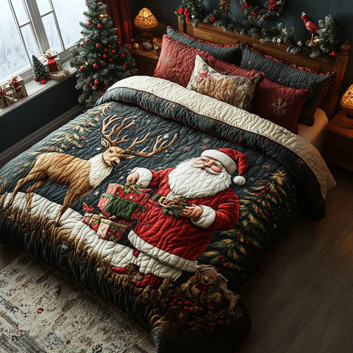 Nordic Reindeer 3-Piece Quilted Bedding Set NCU0DV1021